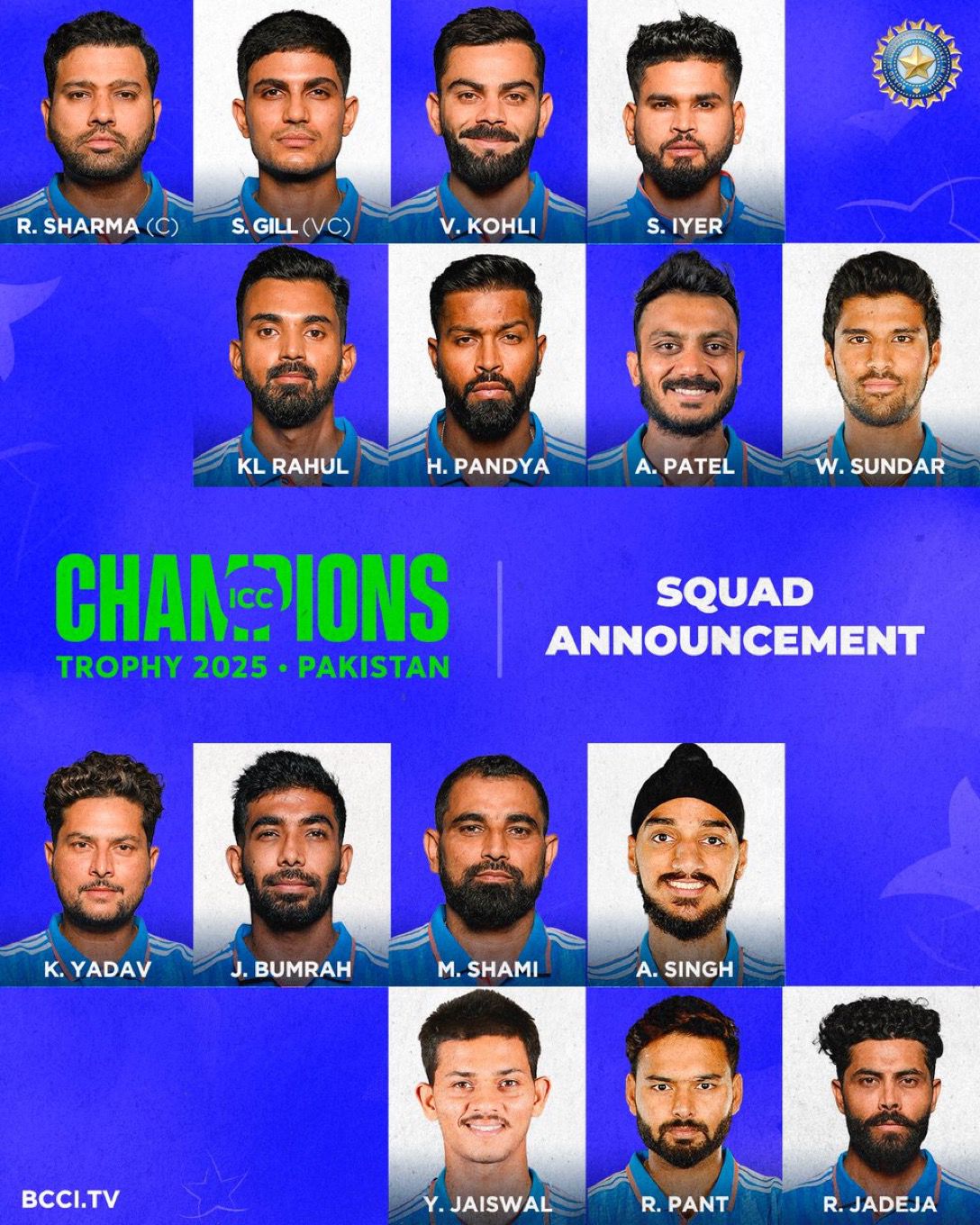 Champion Trophy Squad